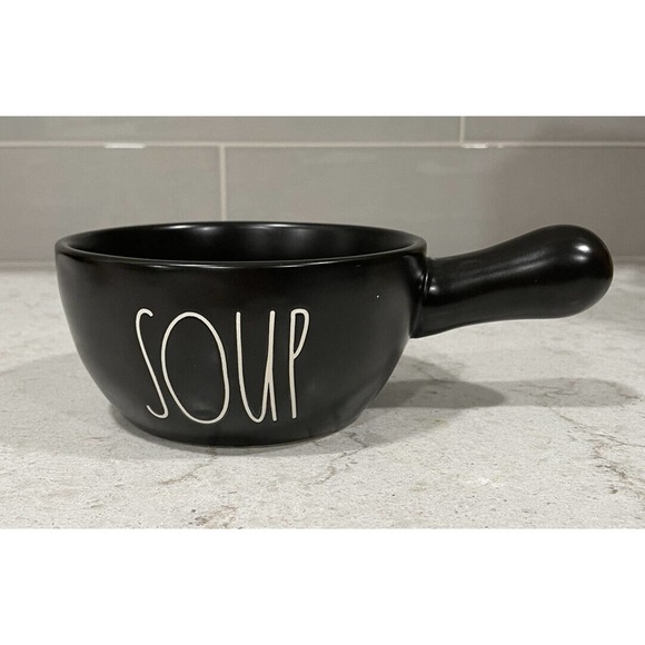 Rae Dunn Dining New Rae Dunn Soup Black Chili Soup Bowl With Handle
